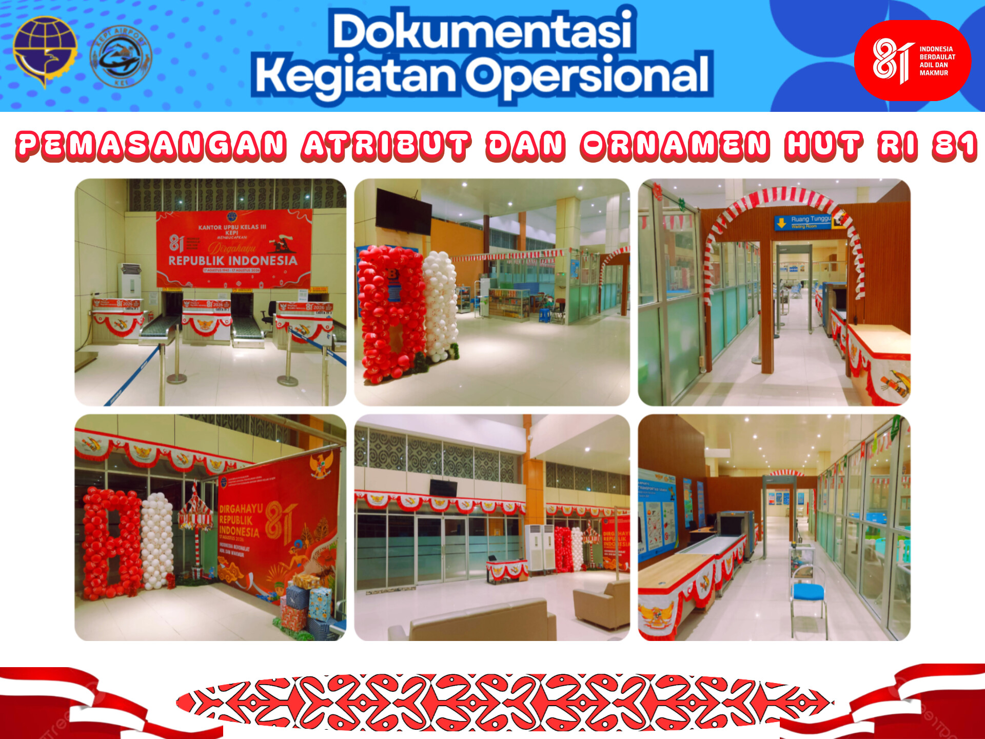 PEMASANGAN ATRIBUT HUT RI 81 - Foto 2