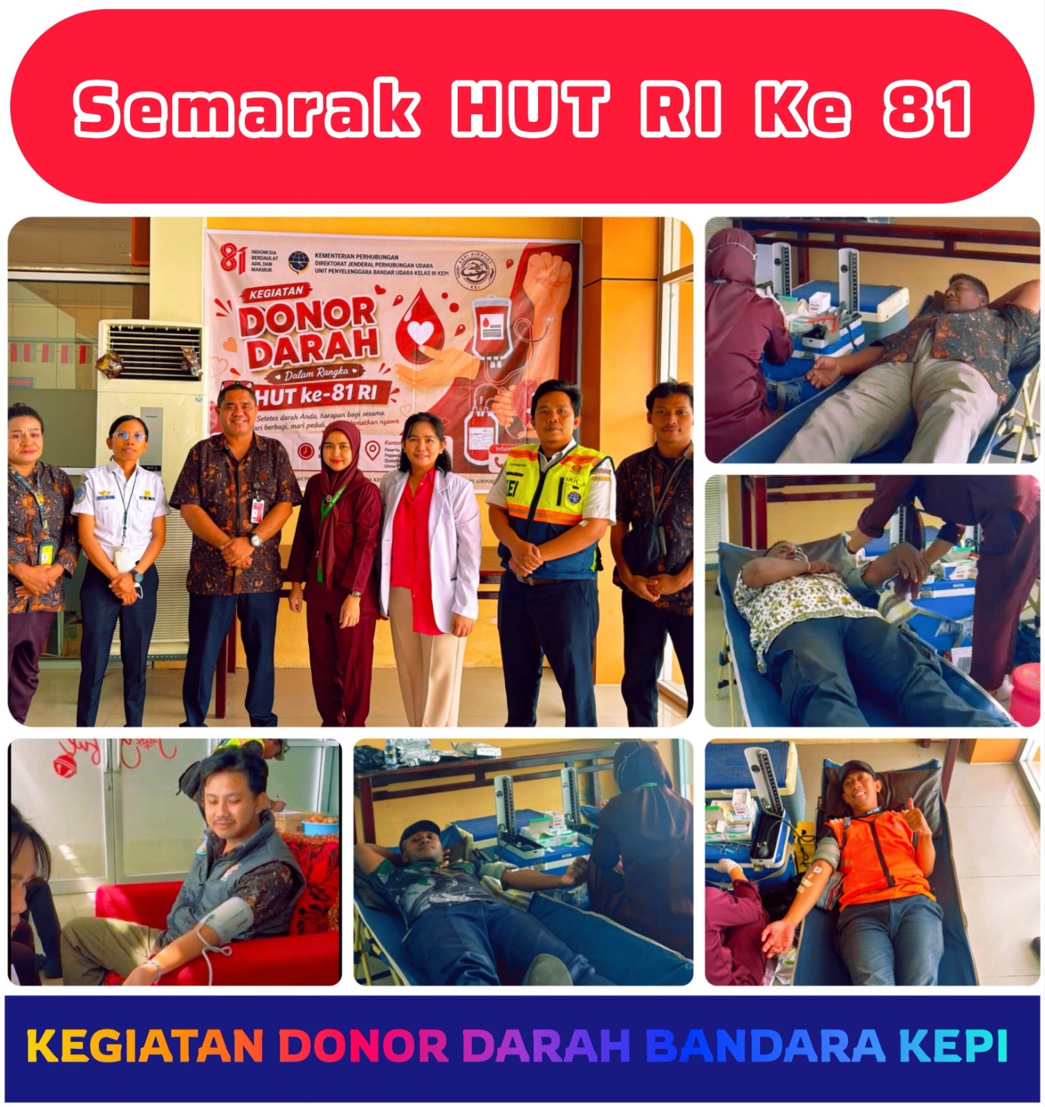 Kegiatan Donor Darah Dalam Rangka HUT RI Ke 81 - Foto 1