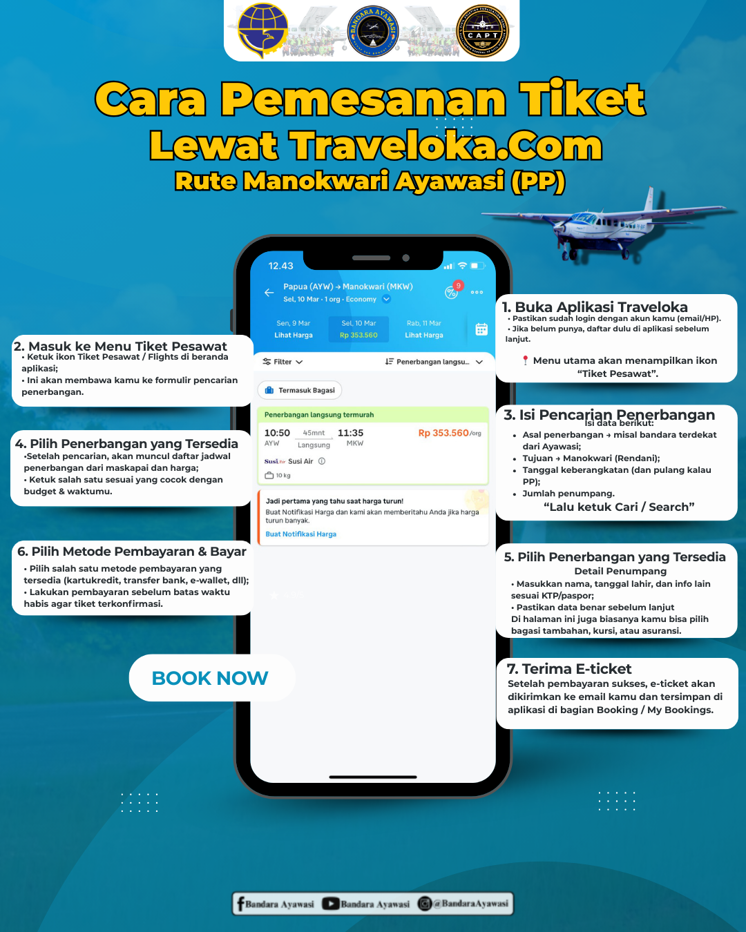 CARA PEMESANAN TIKET PESAWAT MELALUI TRAVELOKA.COM