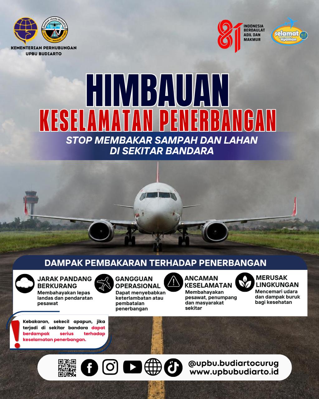 LARANGAN MEMBAKAR SAMPAH DAN LAHAN DI SEKITAR BANDARA