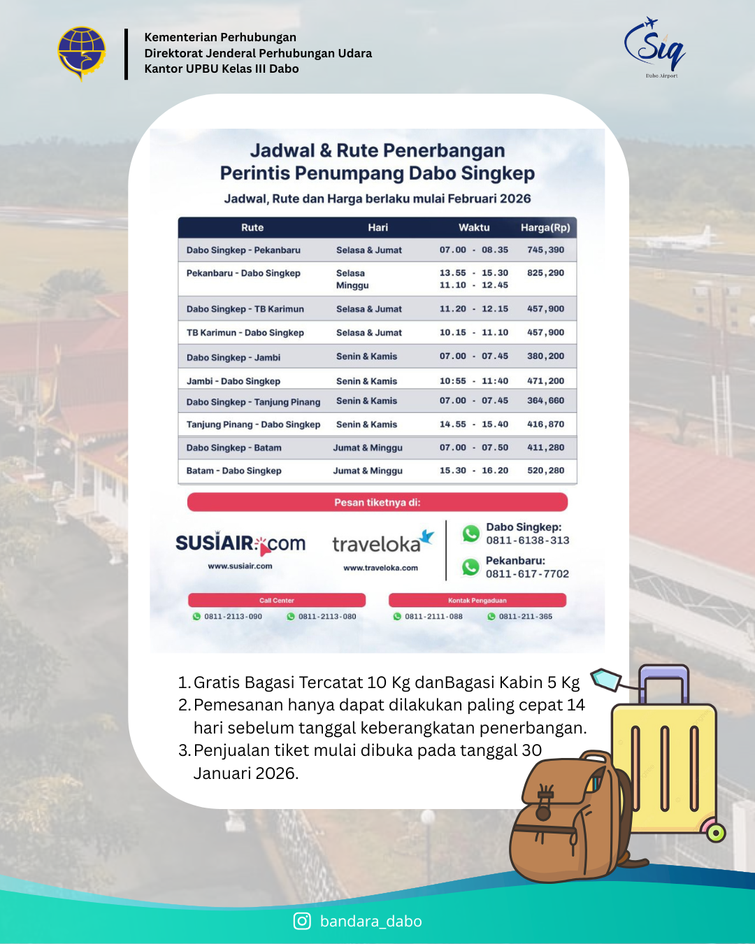 Jadwal Penerbangan Perintis 2026