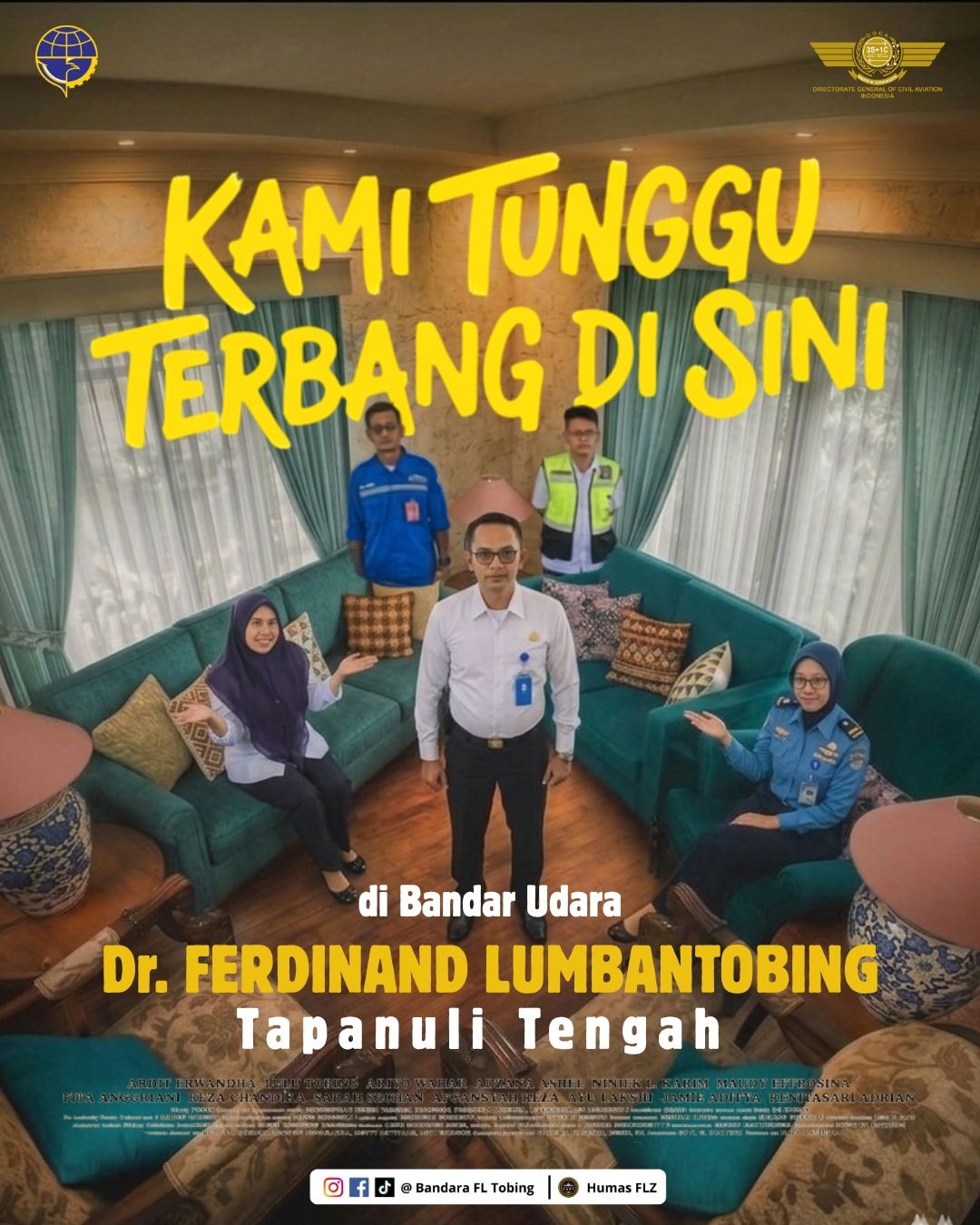 Terbang dan mendarat melalui bandar udara Dr. Ferdinand Lumbantobing ya!