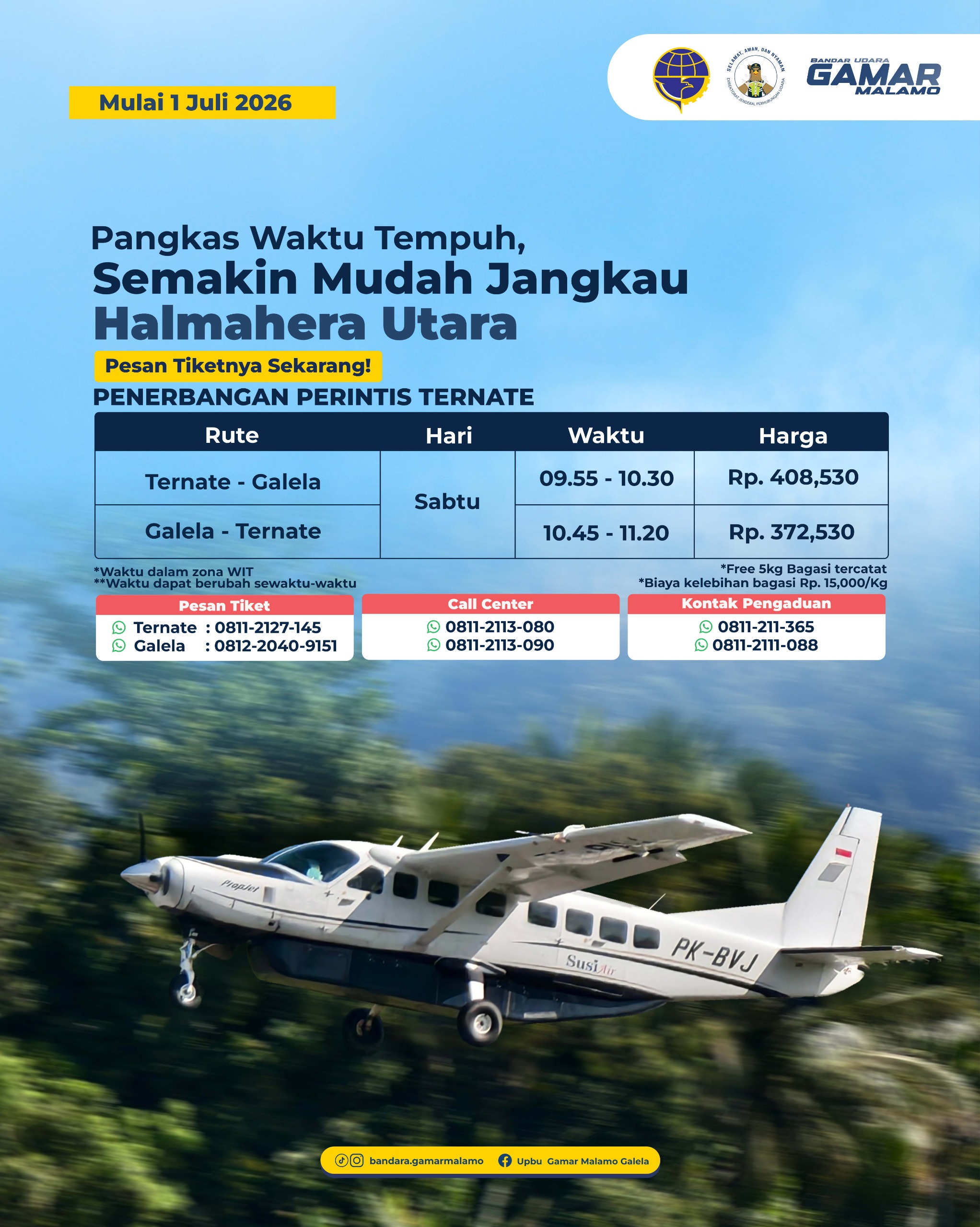 Tarif Tiket Ternate - Galela