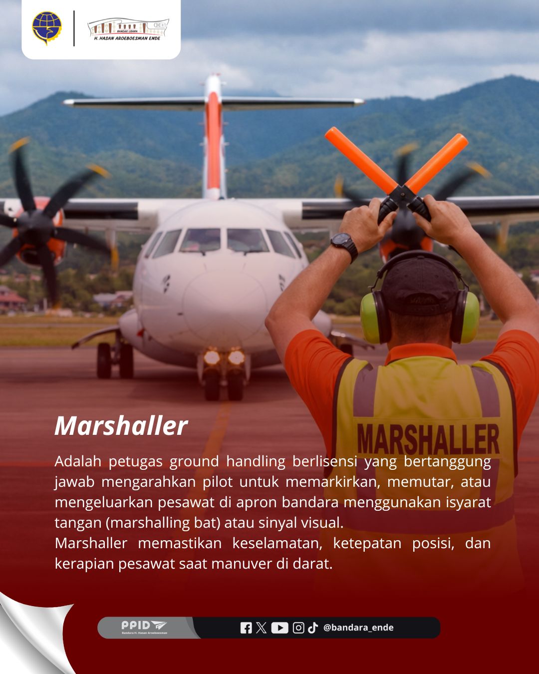 MARSHALLER : Tanpa suara, hanya dengan isyarat tangan-keselamatan ada di tangan mereka