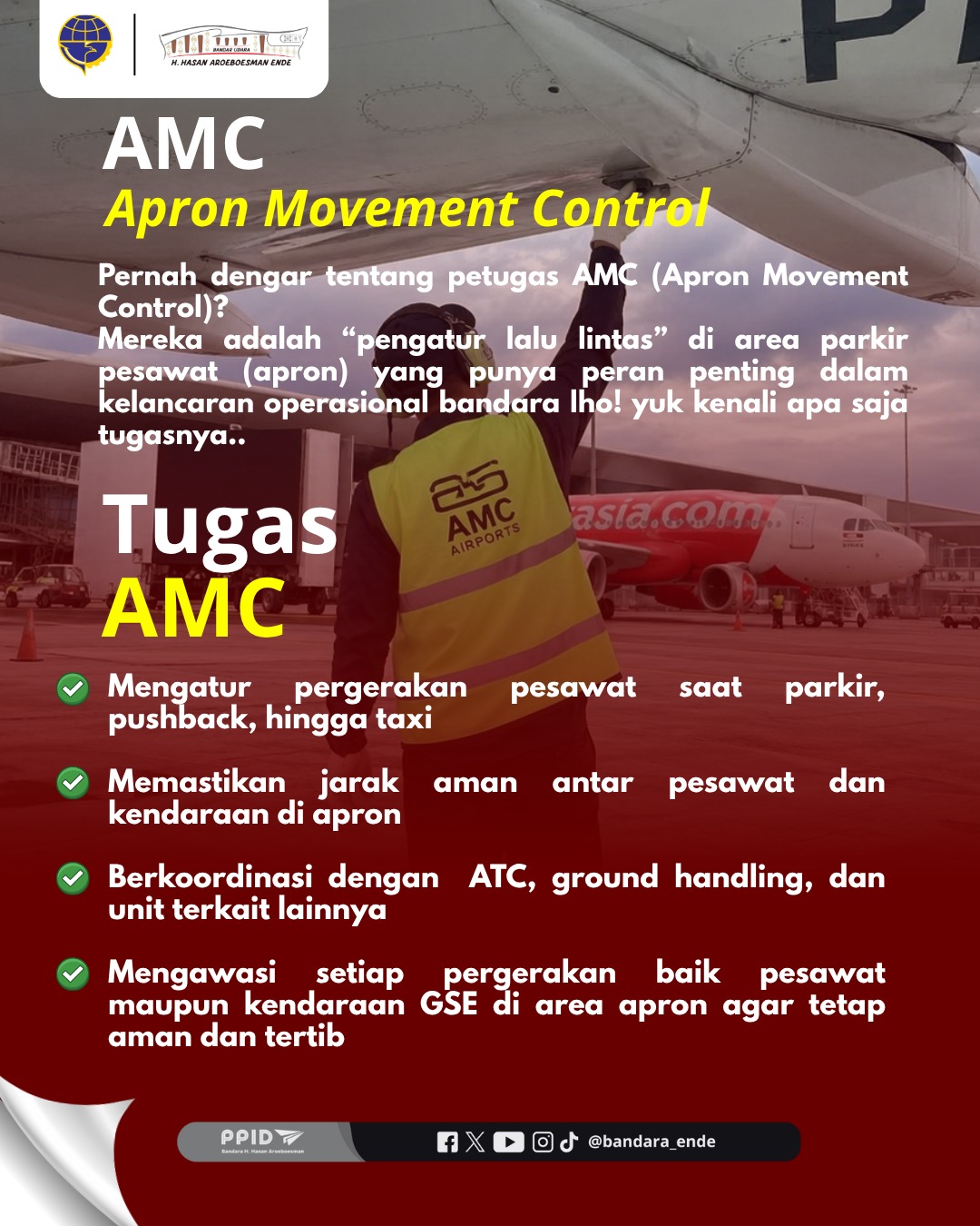 Petugas AMC : Apron Movement Control
