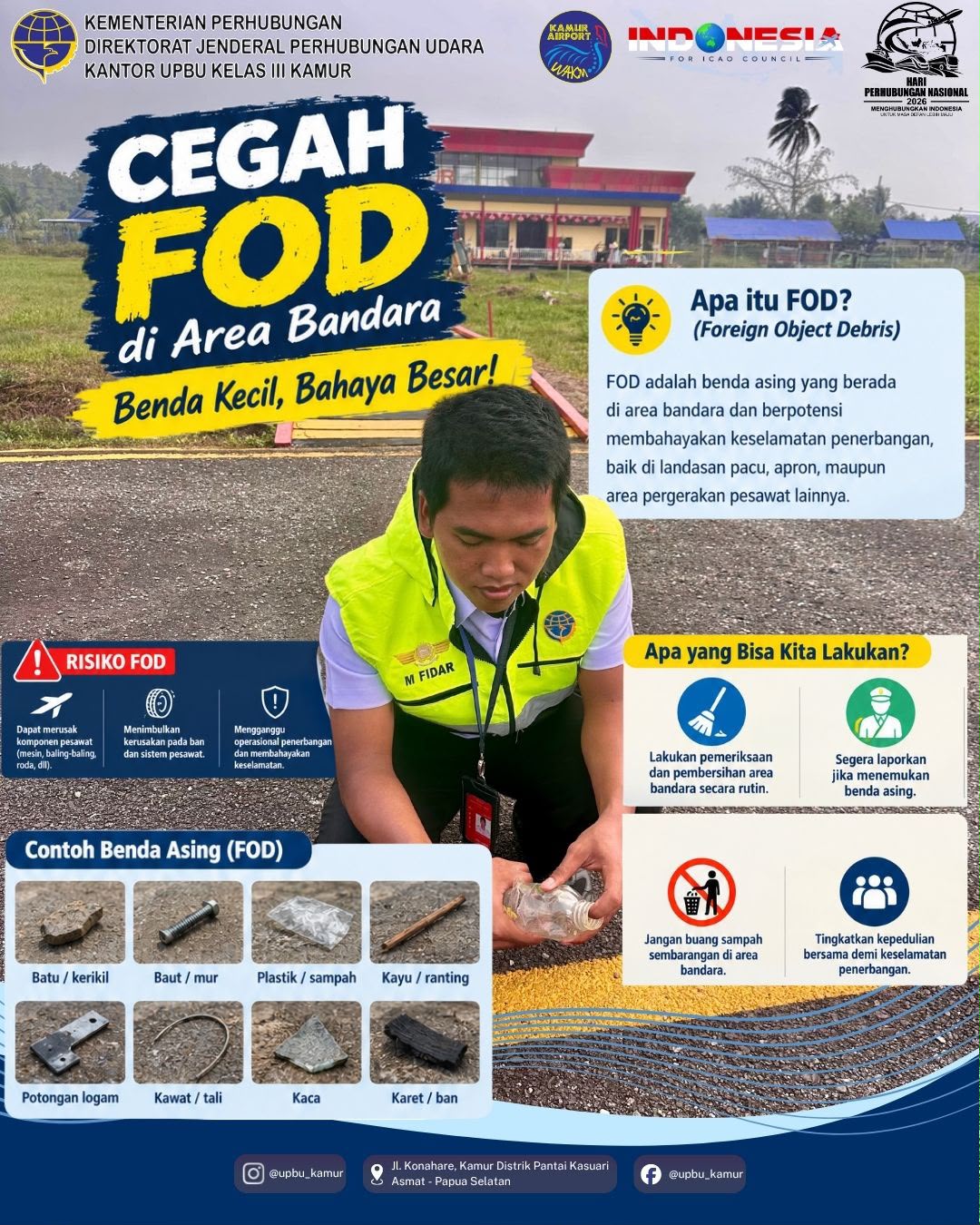 Cegah FOD di Area Bandara