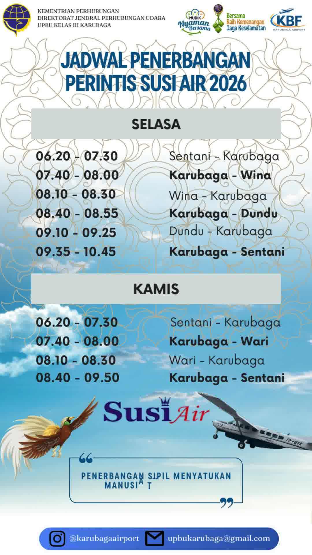 Jadwal Penerbangan Perintis Di Bandar Udara Karubaga