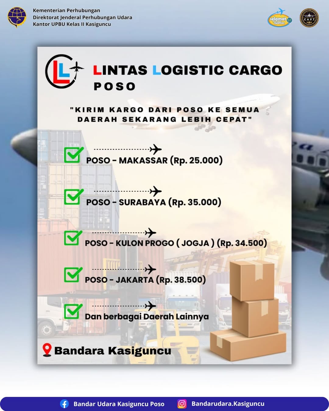 Info Tarif Lintas Logistic Cargo