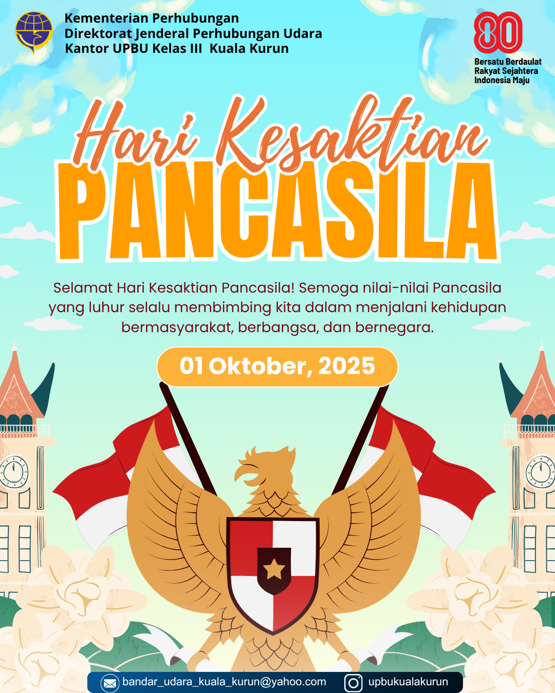 Selamat Hari Kesaktian Pancasila 1 Oktober 2025