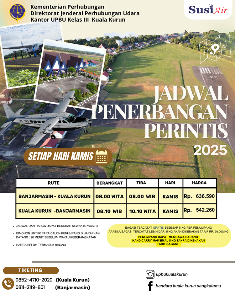 Jadwal Penerbangan Perintis Tahun 2025