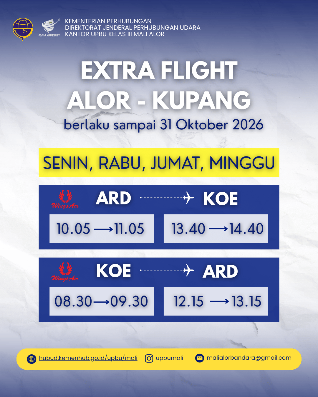 Extra Flight Alor-Kupang