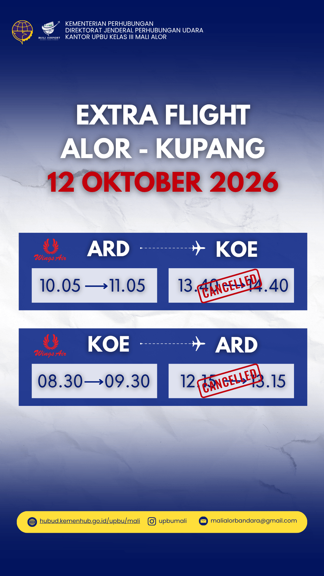 Extra Flight 12 Oktober 2026 *Cancelled