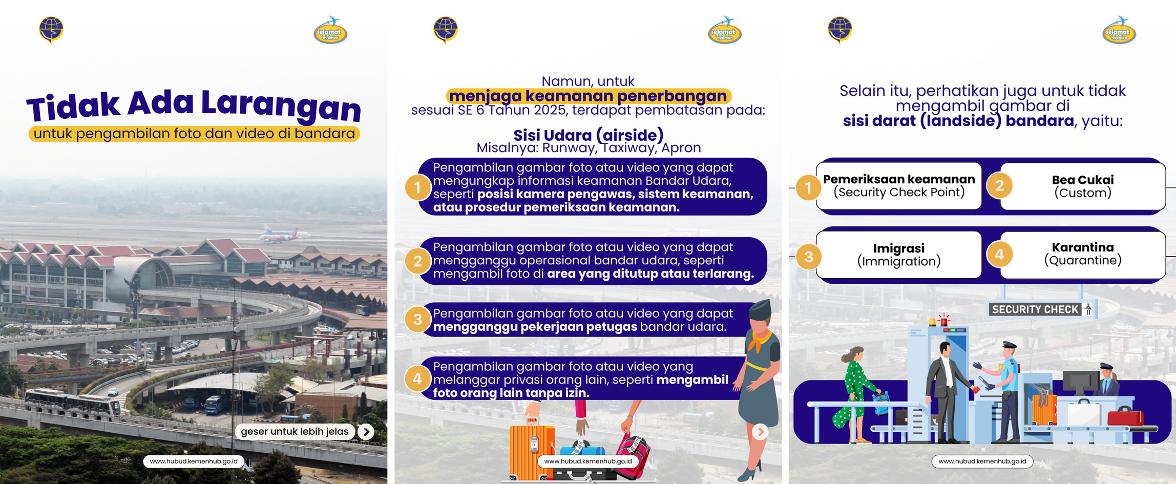 Tidak Ada Larangan, Untuk Pengambilan foto dan video di Bandara