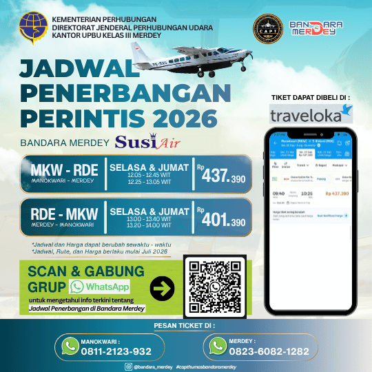 Jadwal Penerbangan Perintis Tahun 2026
