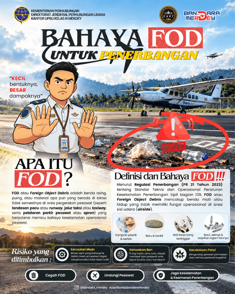 Bahaya FOD (Foreign Object Debris) untuk Penerbangan !