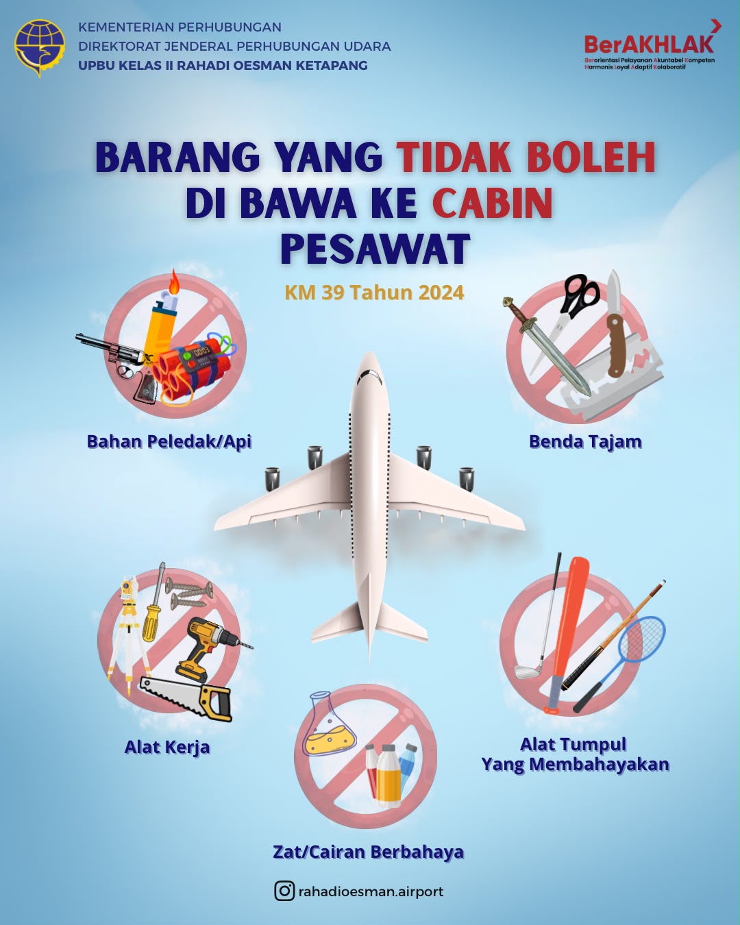 Barang Yang Tidak Boleh Di Bawa Ke Kabin Pesawat
