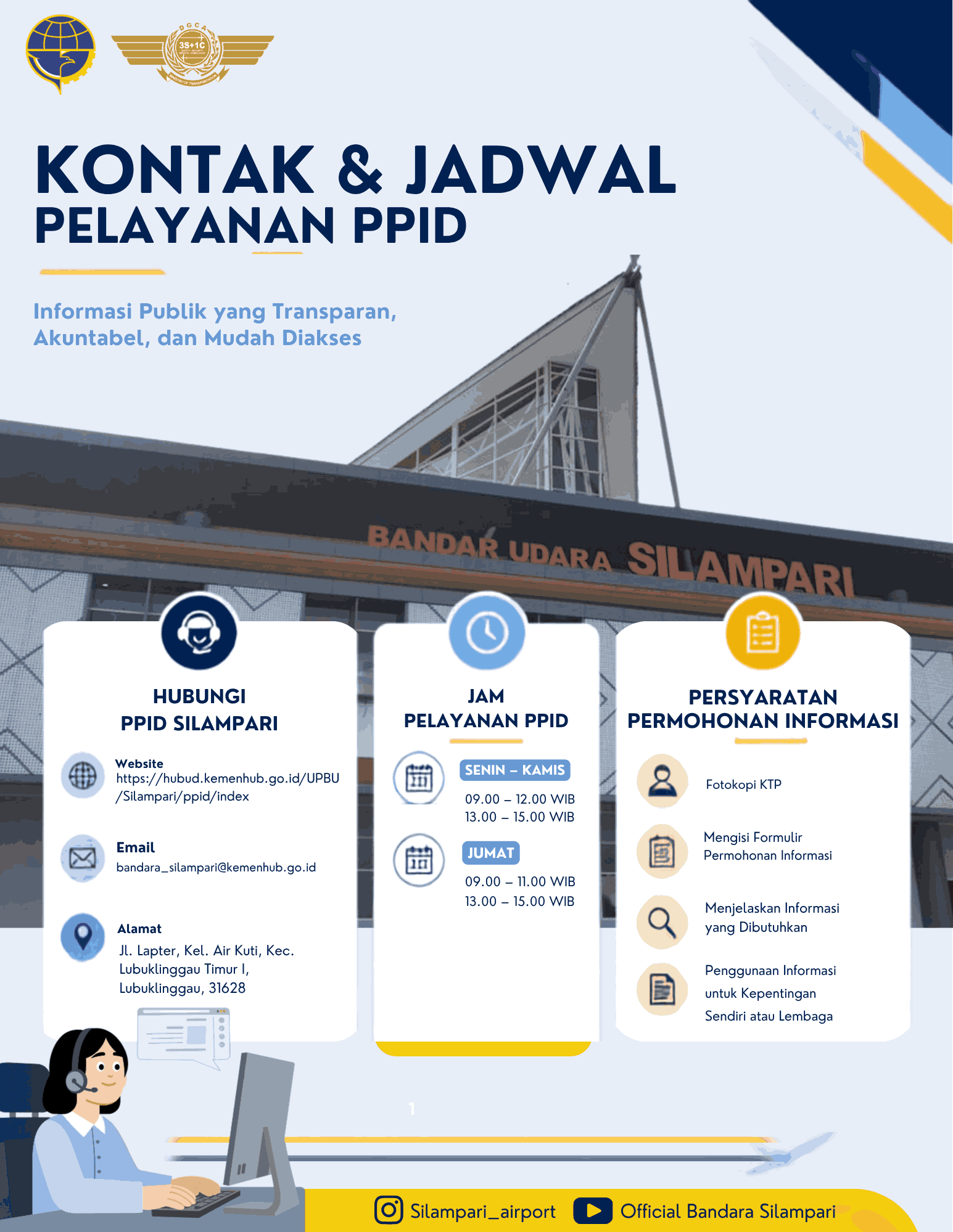 KONTAK DAN JADWAL PELAYANAN PPID UPBU SILAMPARI