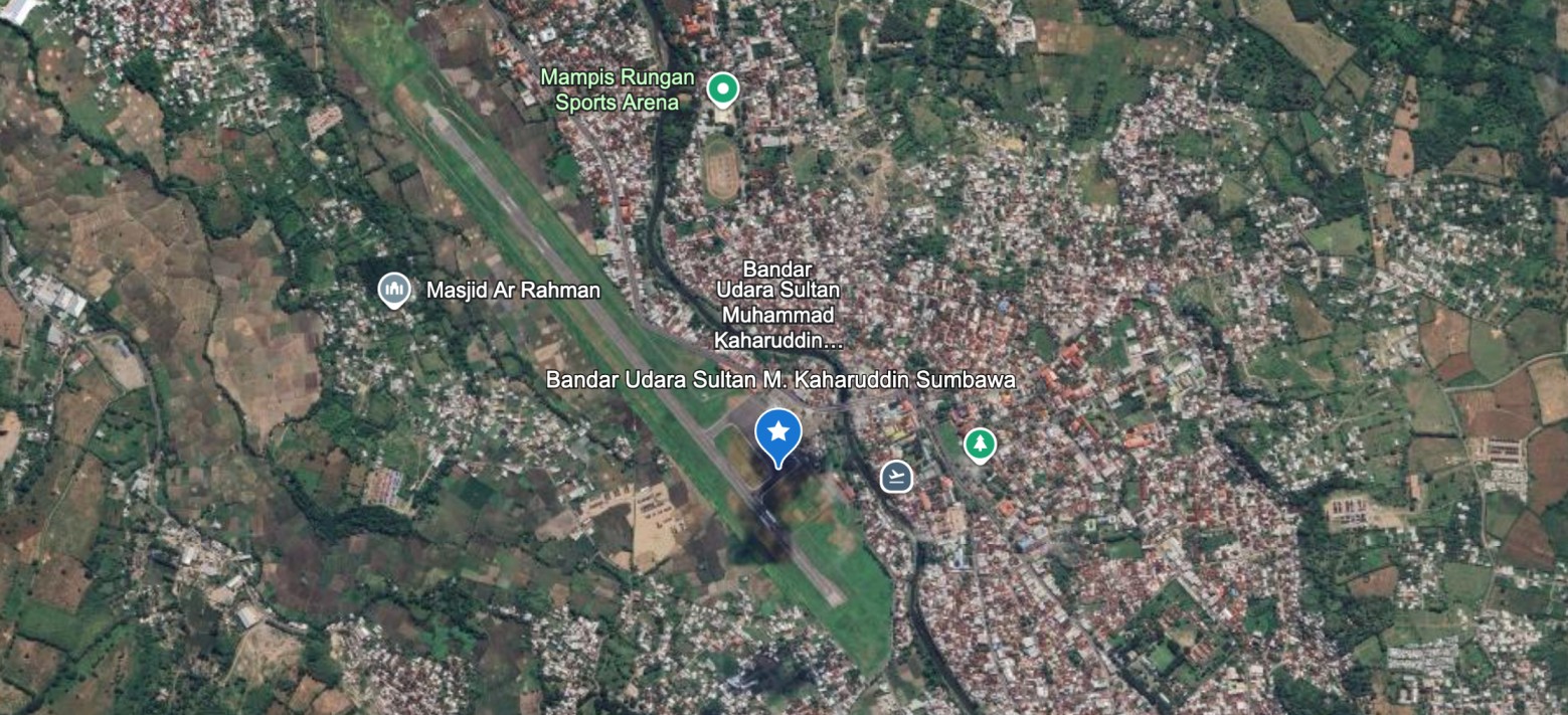 Lokasi Bandara Sultan M. Kaharuddin