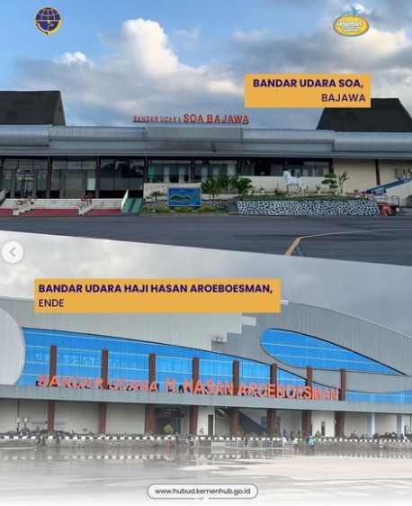Bandara yang terdampak letusan Gunung Lewotobi sudah dibuka kembali. Untuk Bandara Fransiskus Xaverius Seda, Maumere masih ditutup sementara sampai tanggal 20 Juni 2025 pukul 06.00 WITA..jpg