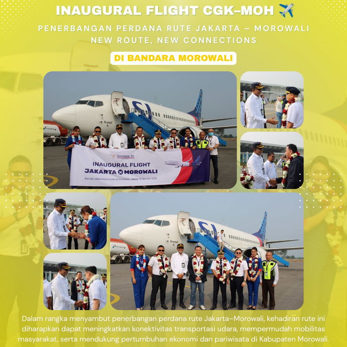 ✈️✨ New Route, New Connections! Halo, Sobat Aviasi! 👋🏻 Penerbangan perdana rute Jakarta–Morowali resmi hadir pada 13…