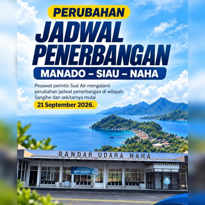 ✈️ **INFORMASI PERUBAHAN JADWAL PENERBANGAN PERINTIS** Halo Sobat Bandara! 👋 Kami informasikan adanya **perubahan jadw…