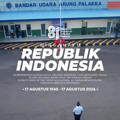 Dirgahayu Republik Indonesia ke-81 🇮🇩✨ “Indonesia Bedaulat, Adil, dan Makmur.” Kantor Unit Penyelenggara Bandar Udara …