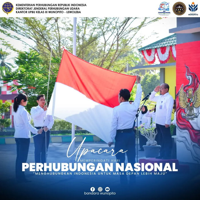 ™ UPACARA BENDERA MEMPERINGATI HARI PERHUBUNGAN NASIONAL, 17 SEPTEMBER 2026. "𝘔𝘦𝘯𝘨𝘩𝘶𝘣𝘶𝘯𝘨𝘬𝘢𝘯 𝘐𝘯𝘥𝘰𝘯𝘦𝘴𝘪𝘢 𝘶𝘯𝘵𝘶𝘬 𝘔𝘢𝘴𝘢 𝘋𝘦𝘱𝘢𝘯 …