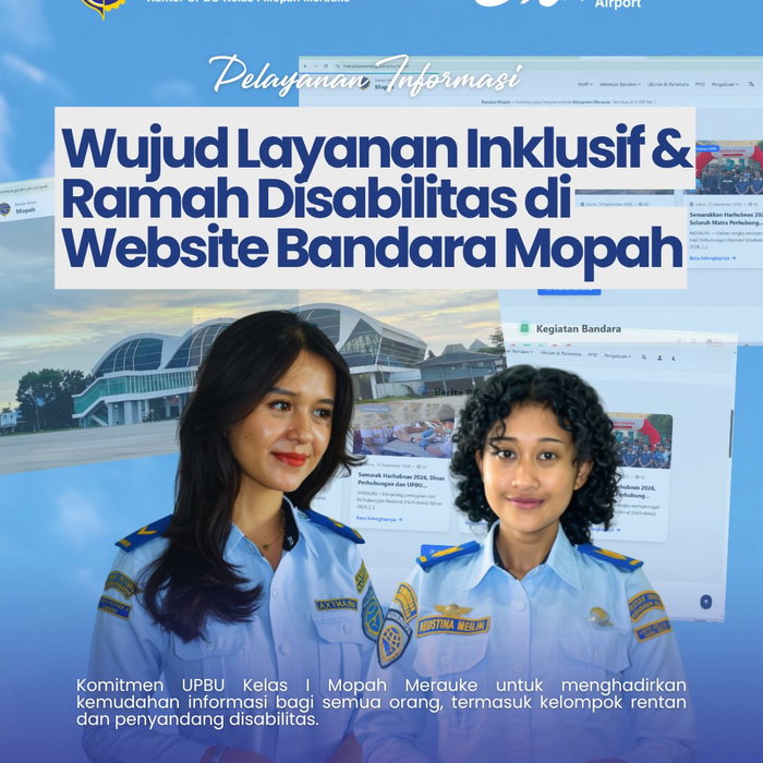 Layanan Informasi Inklusif untuk Semua! ✈️✨ Komitmen UPBU Kelas I Mopah Merauke dalam memberikan pelayanan publik tida…