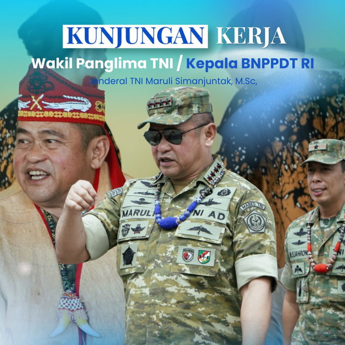 Bandar Udara Yuvai Semaring menyambut kunjungan kerja Wakil Panglima TNI/Kepala BNPPDT (Badan Nasional Pengelola Perbat…