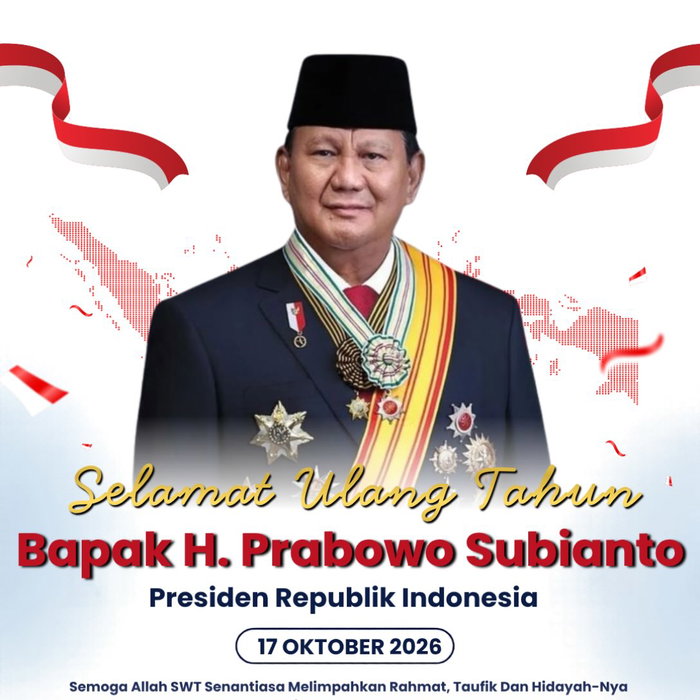 Segenap Keluarga Besar Kantor UPBU Kelas III Tuanku Tambusai mengucapkan Selamat Ulang Tahun ke-75, Bapak H. Prabowo Su…
