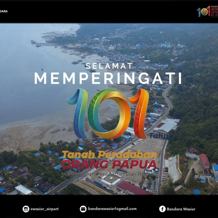 Minggu, 25 Oktober 2026 101 TAHUN PERADABAN ORANG PAPUA DI TELUK WONDAMA Dalam semangat menjaga sejarah, budaya, dan ni…