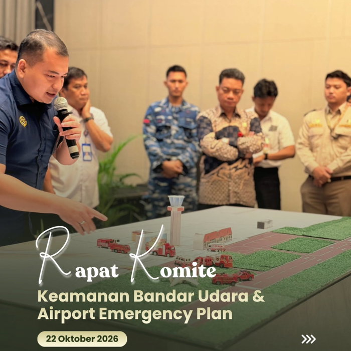RAPAT KOMITE KEAMANAN BANDAR UDARA, KOMITE AIRPORT EMERGENCY PLAN, DAN TABLE TOP EXERCISE Pada hari ini, Bandar Udara I…