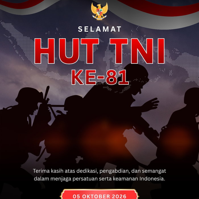 Dirgahayu Tentara Nasional Indonesia (TNI). UPBU Kelas III Karubaga mengucapkan Selamat Hari Ulang Tahun ke-81 Tentara …