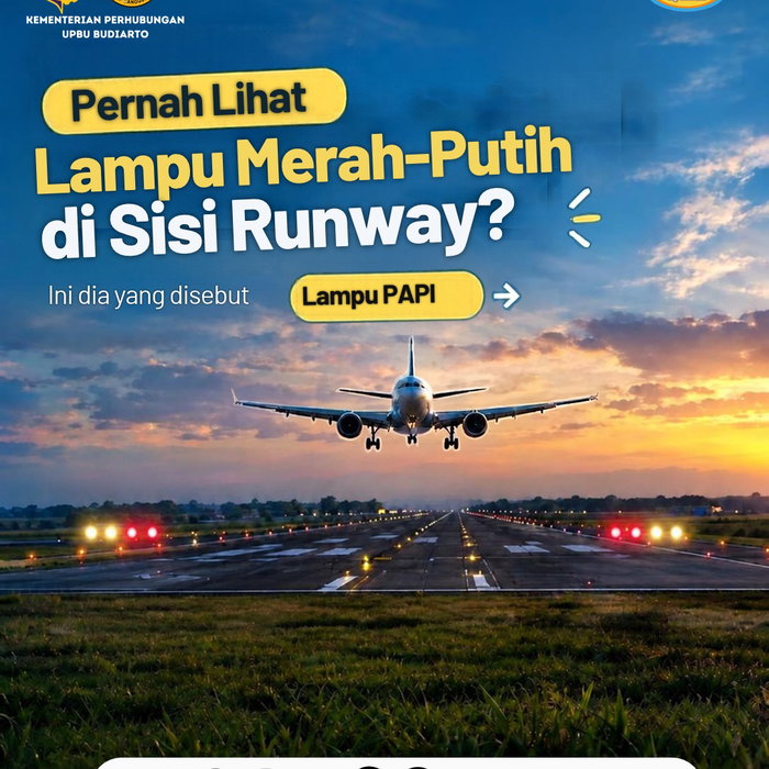 Pernah Lihat Lampu Merah-Putih di Sisi Runway? 🤔✈️ Itu namanya PAPI - Precision Approach Path Indicator! PAPI = PETUNJ…