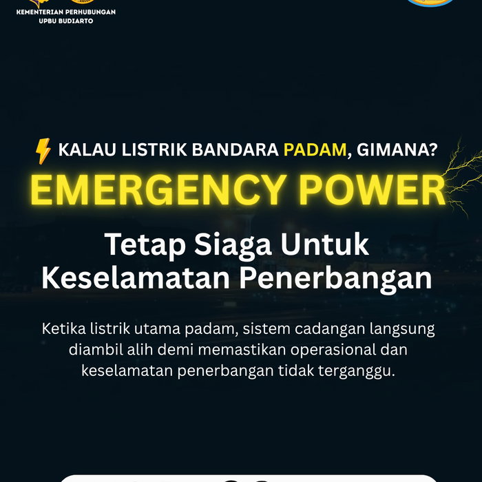 KALAU LISTRIK BANDARA PADAM, GIMANA? 🤔💡 Jawabannya: TETAP SIAGA, TETAP MENYALA! Di bandara, listrik bukan soal kenyam…