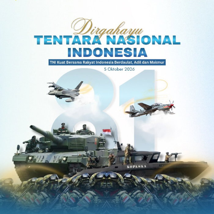 DIRGAHAYU KE-81 TENTARA NASIONAL INDONESIA Keluarga Besar Kantor UPBU Kelas II Rahadi Osman mengucapkan Selamat Hari Ul…