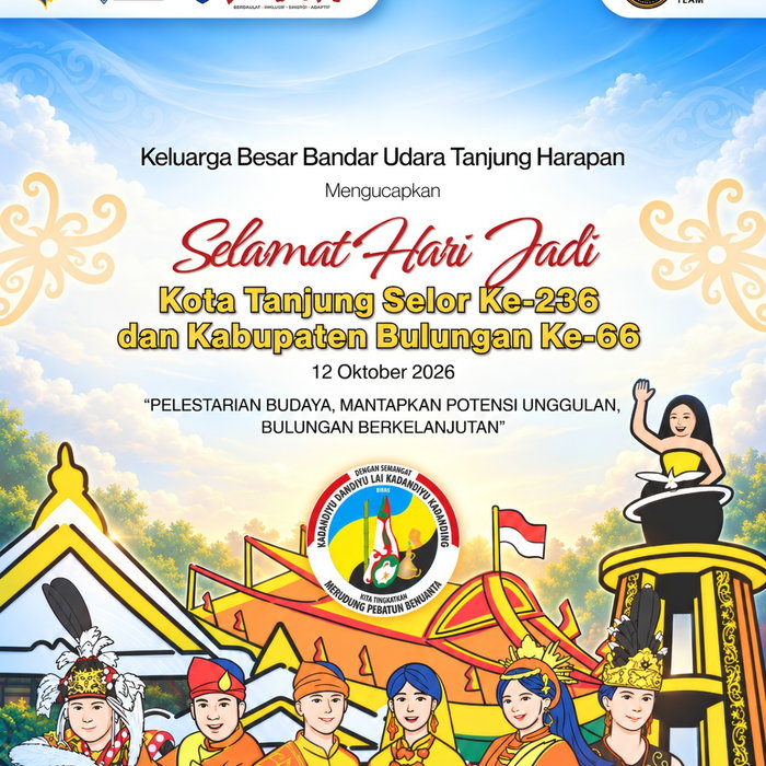 Selamat Hari Jadi Ke-66 Kabupaten Bulungan dan Ke-236 Kota Tanjung Selor. Semoga Kabupaten Bulungan senantiasa menjadi …