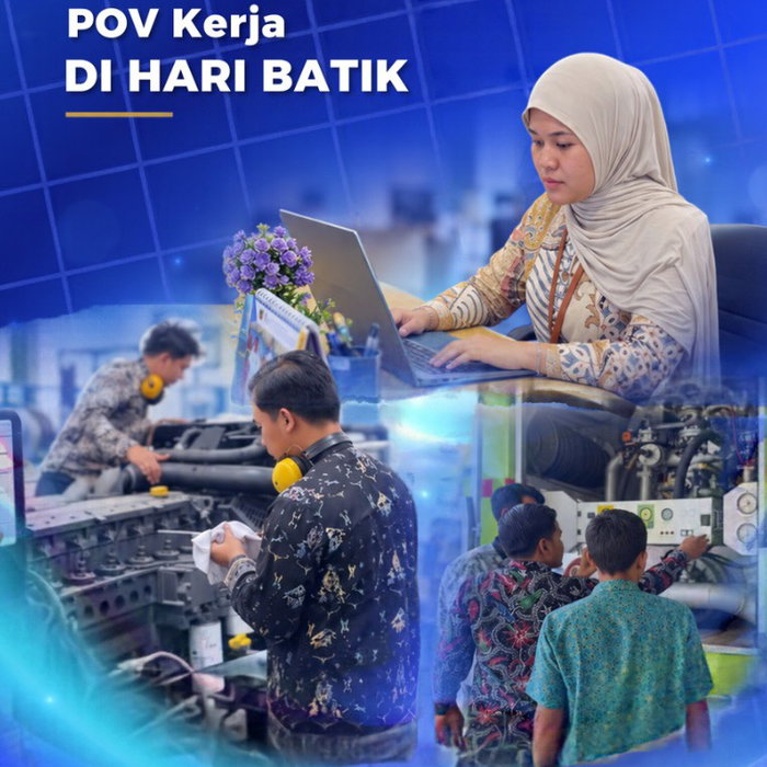 Hari Batik Nasional 2026 jadi momen spesial di Bandar Udara Tanjung Harapan! Seluruh pegawai tampil serempak memakai ba…