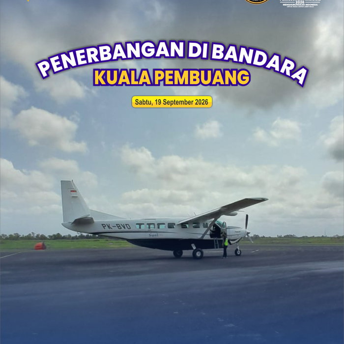 Aktivitas penerbangan perintis Sabtu, 19 September 2026 di Bandara Kuala Pembuang, Kabupaten Seruyan, Kalimantan Tengah…