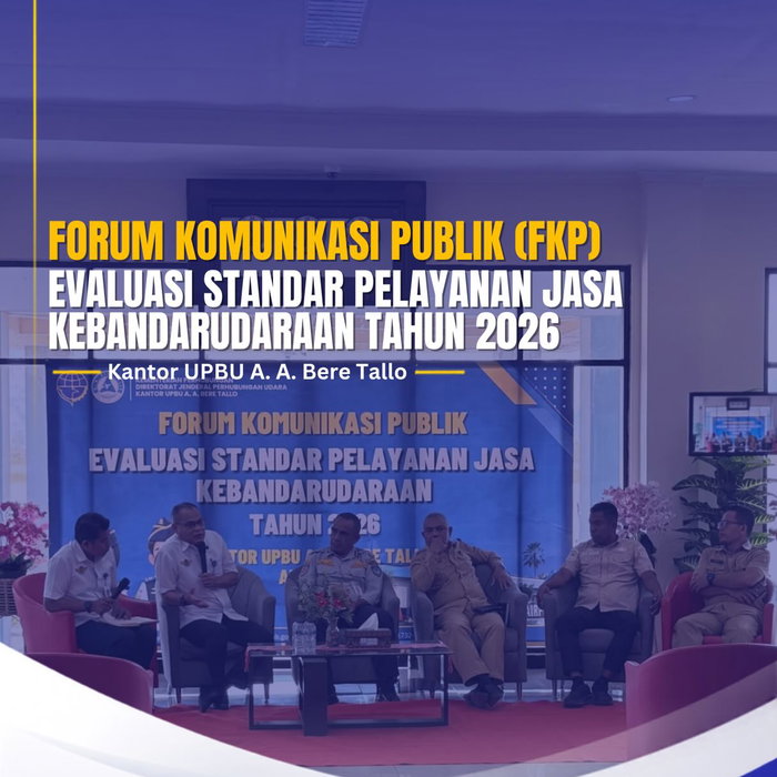 📢 FORUM KOMUNIKASI PUBLIK (FKP) Evaluasi Standar Pelayanan Jasa Kebandarudaraan Tahun 2026 Halo, Sobat Aviasi! 👋✈️ Ka…