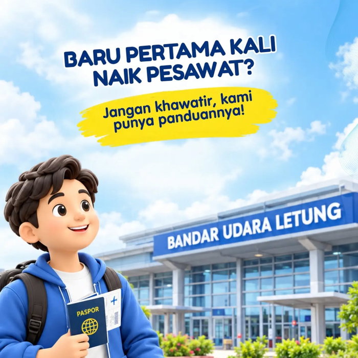 FIRST TIME FLYER? TENANG, KAMI SIAP MEMBANTU! Penerbangan pertama memang bisa bikin deg-degan. Tapi tenang, Sobat Letun…