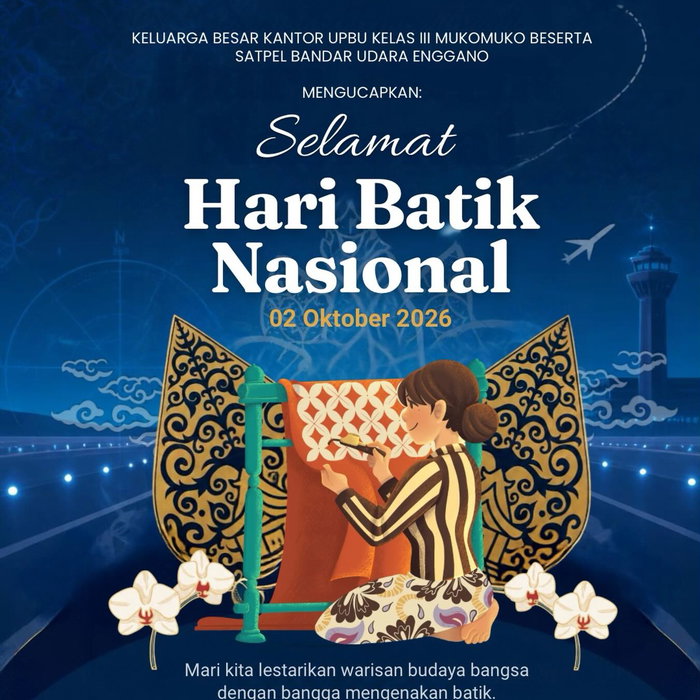Hai ! ✈️🇮🇩 Hari ini, 2 Oktober, bertepatan dengan Hari Batik Nasional. Selamat Hari Batik! 🧵✨ Mari kita bangga mengen…