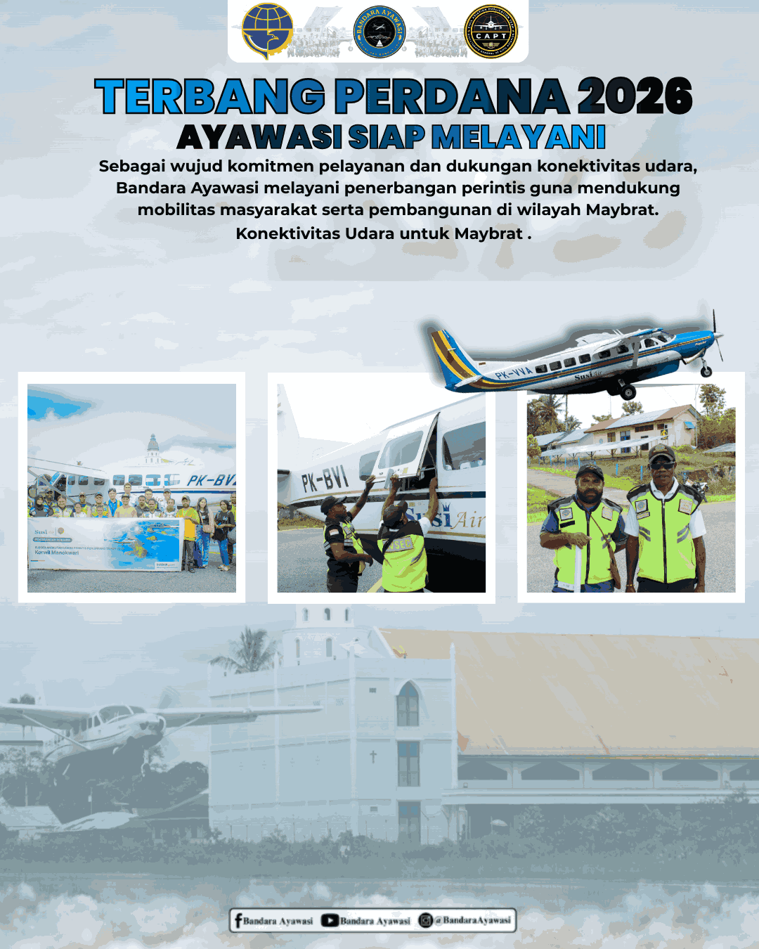 TERBANG PERDANA 2026, AYAWASI SIAP MELAYANI