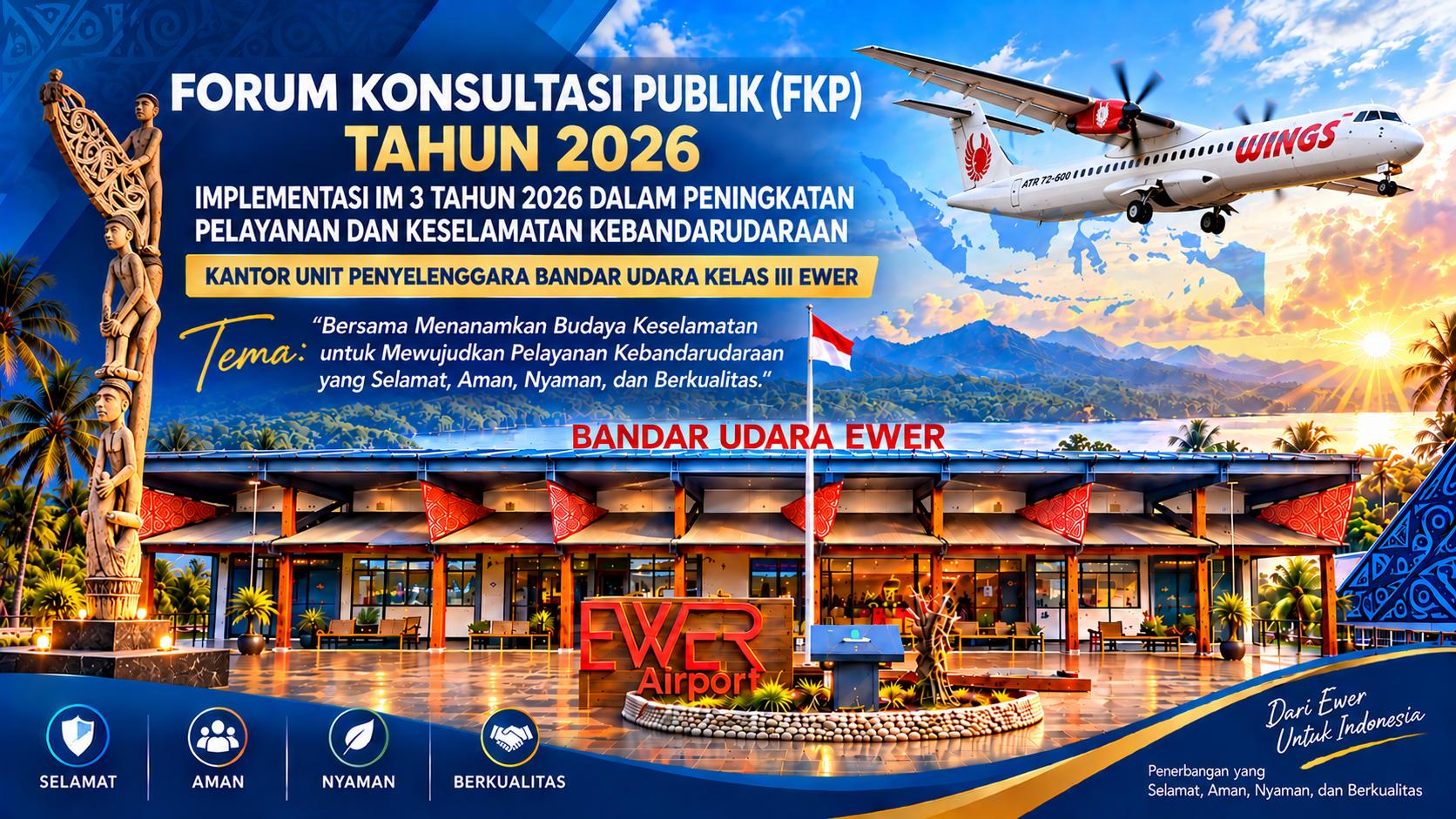 Kegiatan Forum Konsultas Publik di Lingkungan Bandara Ewer