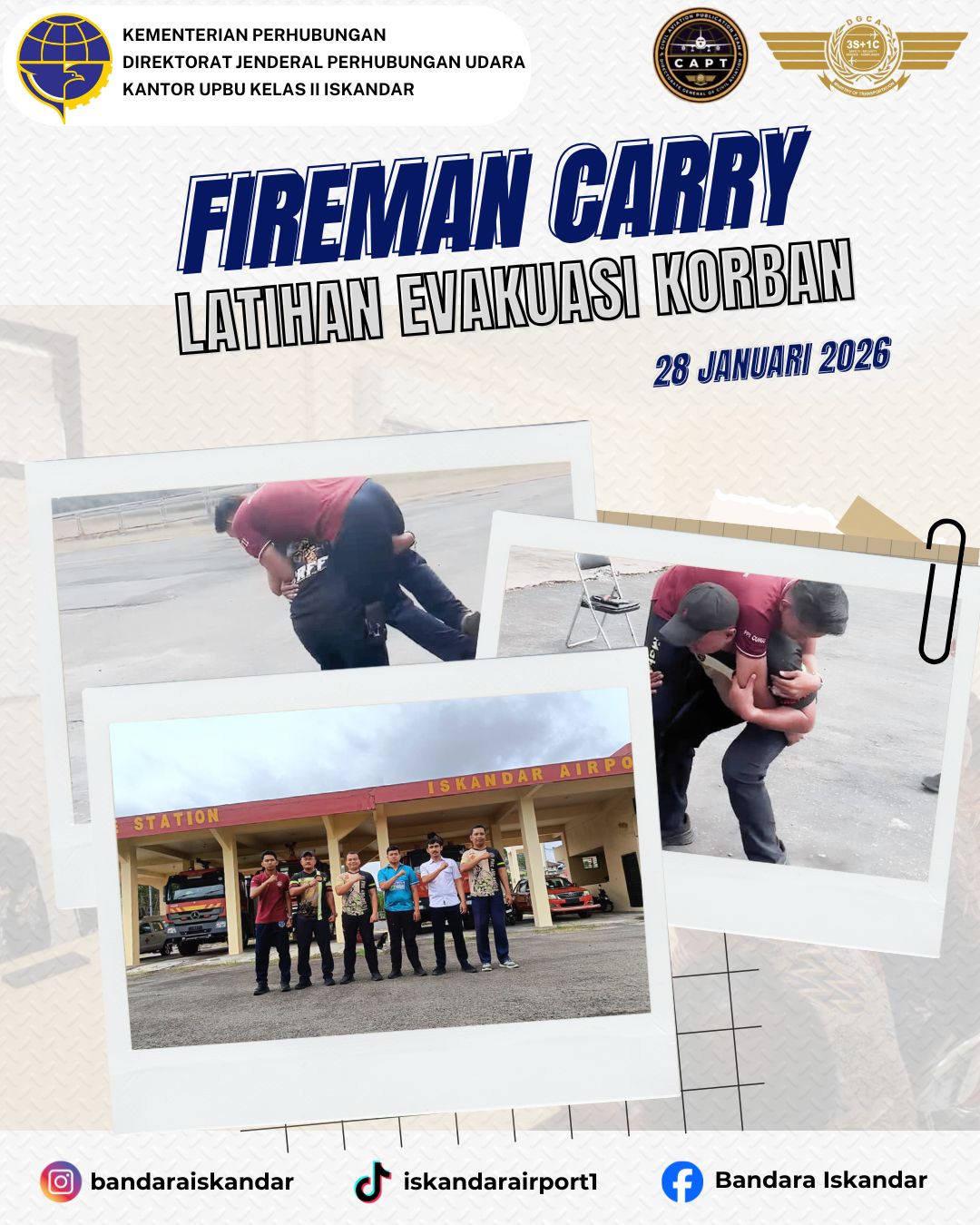 Latihan Evakuasi Korban Unit PKP-PK