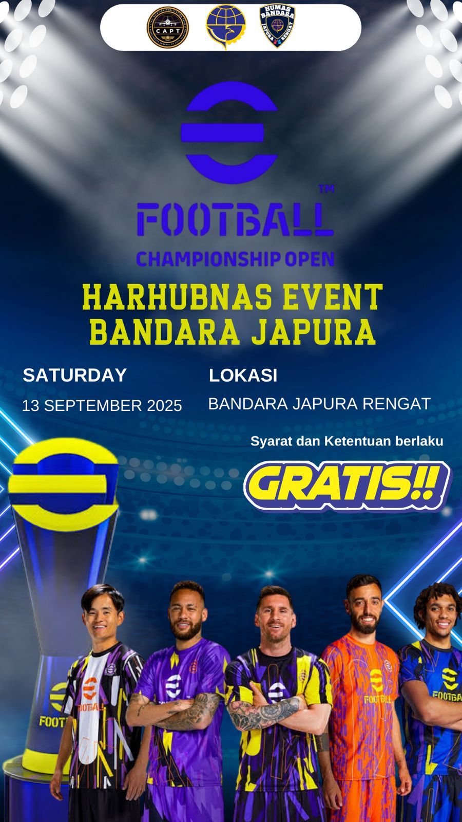 Gambar kegiatan dengan judul HARHUBNAS EVENT JAPURA E-Football 2025