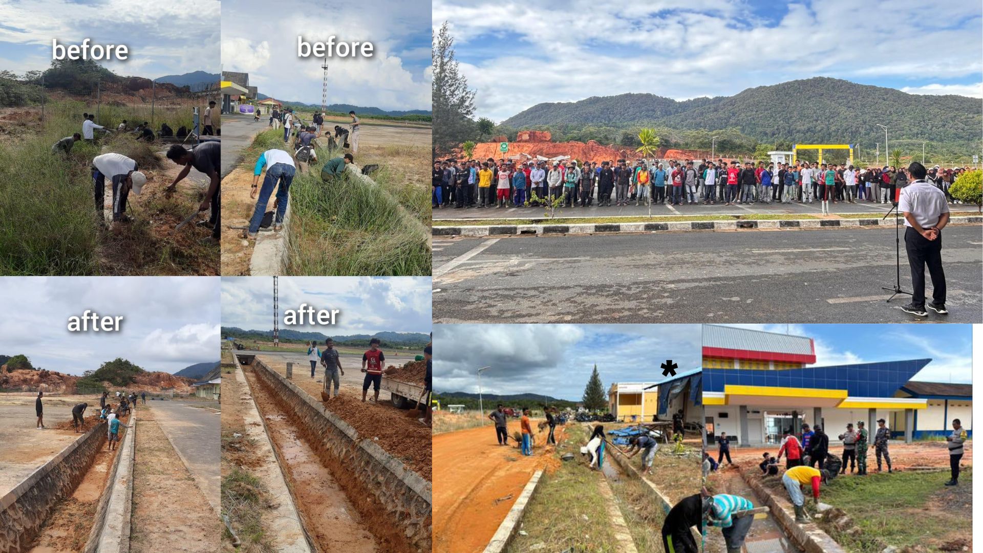 Bandar Udara Letung Libatkan Masyarakat dalam Kegiatan Padat Karya