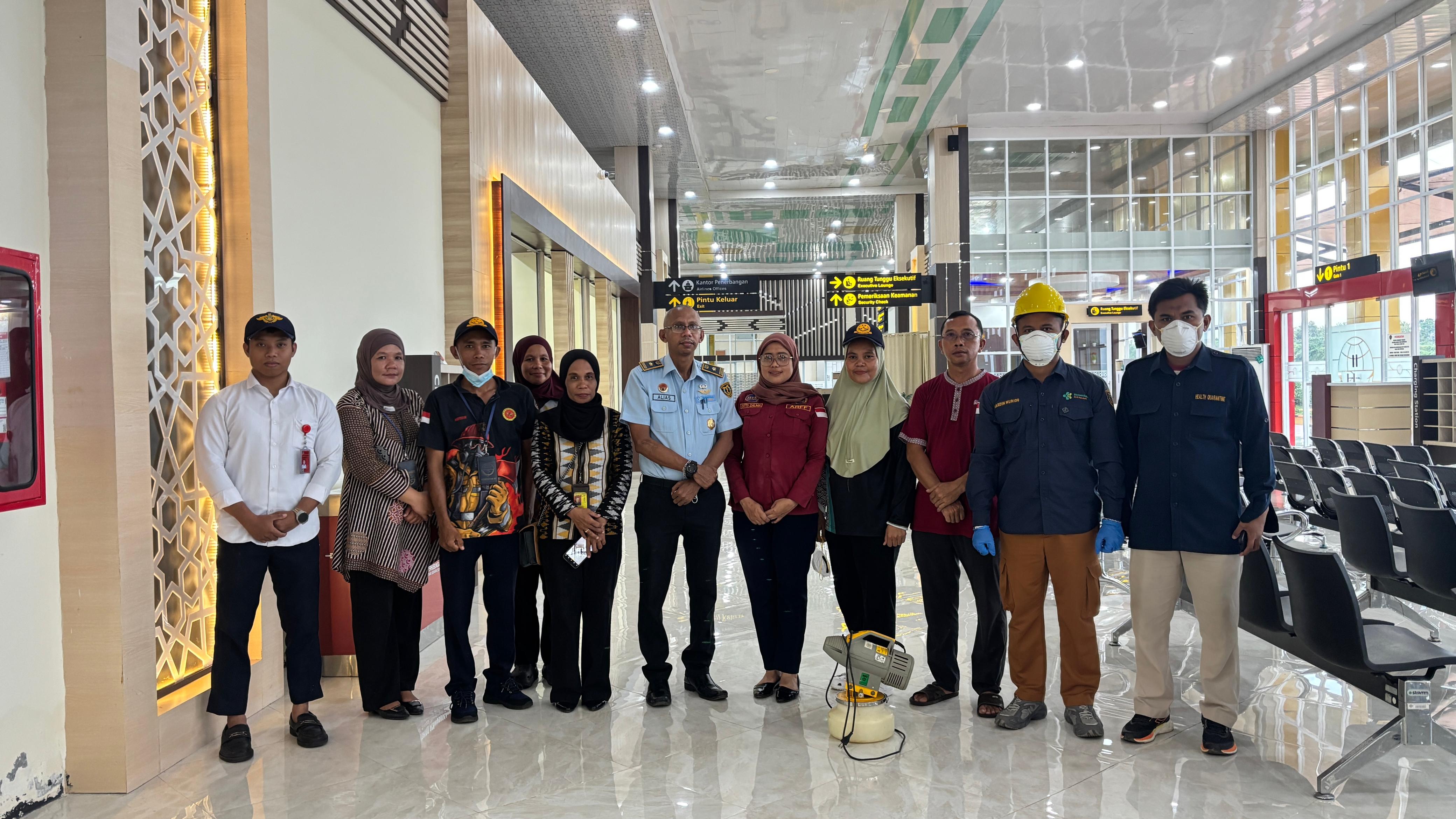 Disenfeksi Persiapan Pemberangkatan Jamaah Haji Kab. Muna & Kab. Muna Barat