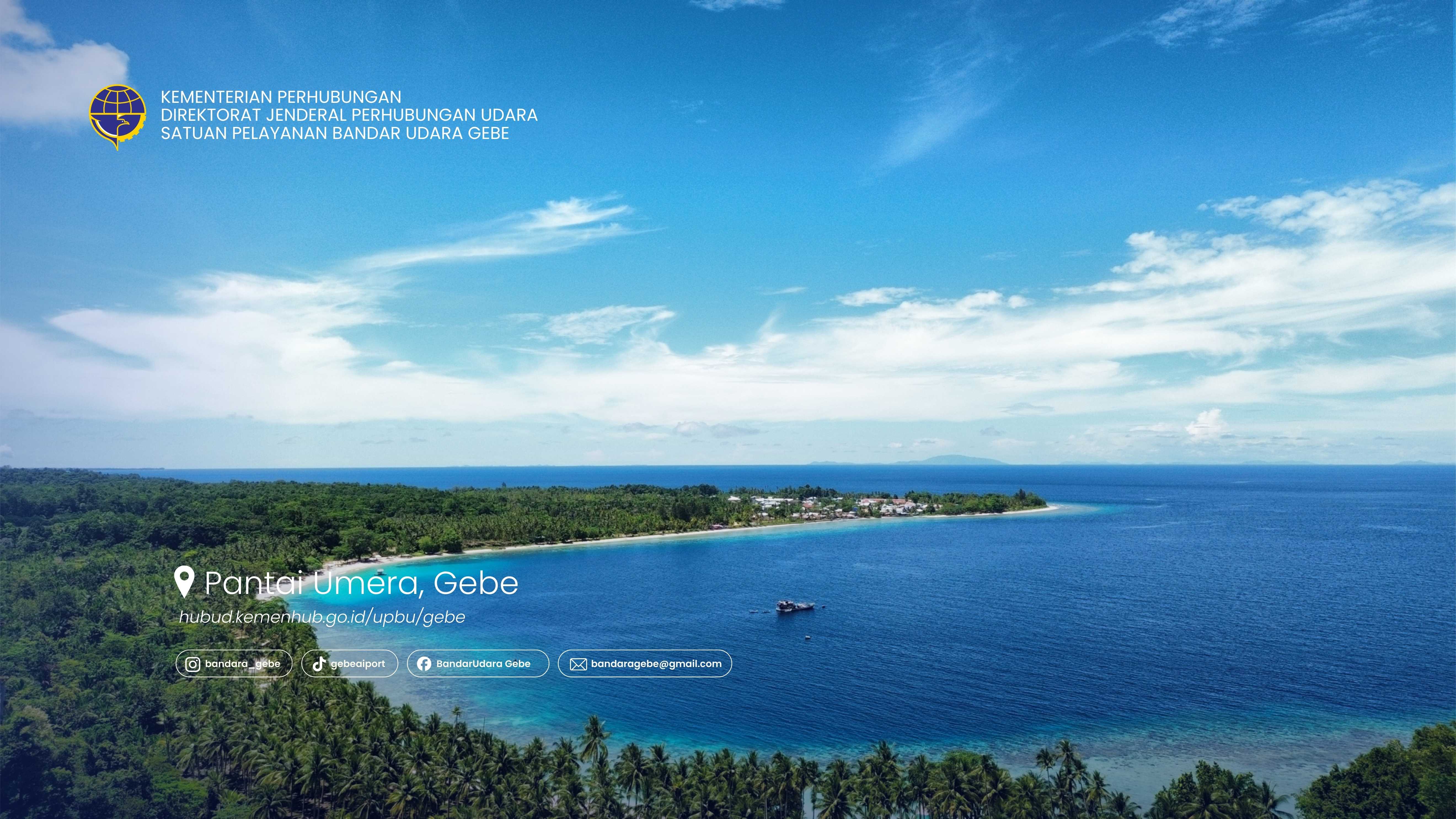 Menatap Keindahan Pantai Umera dari Langit Gebe