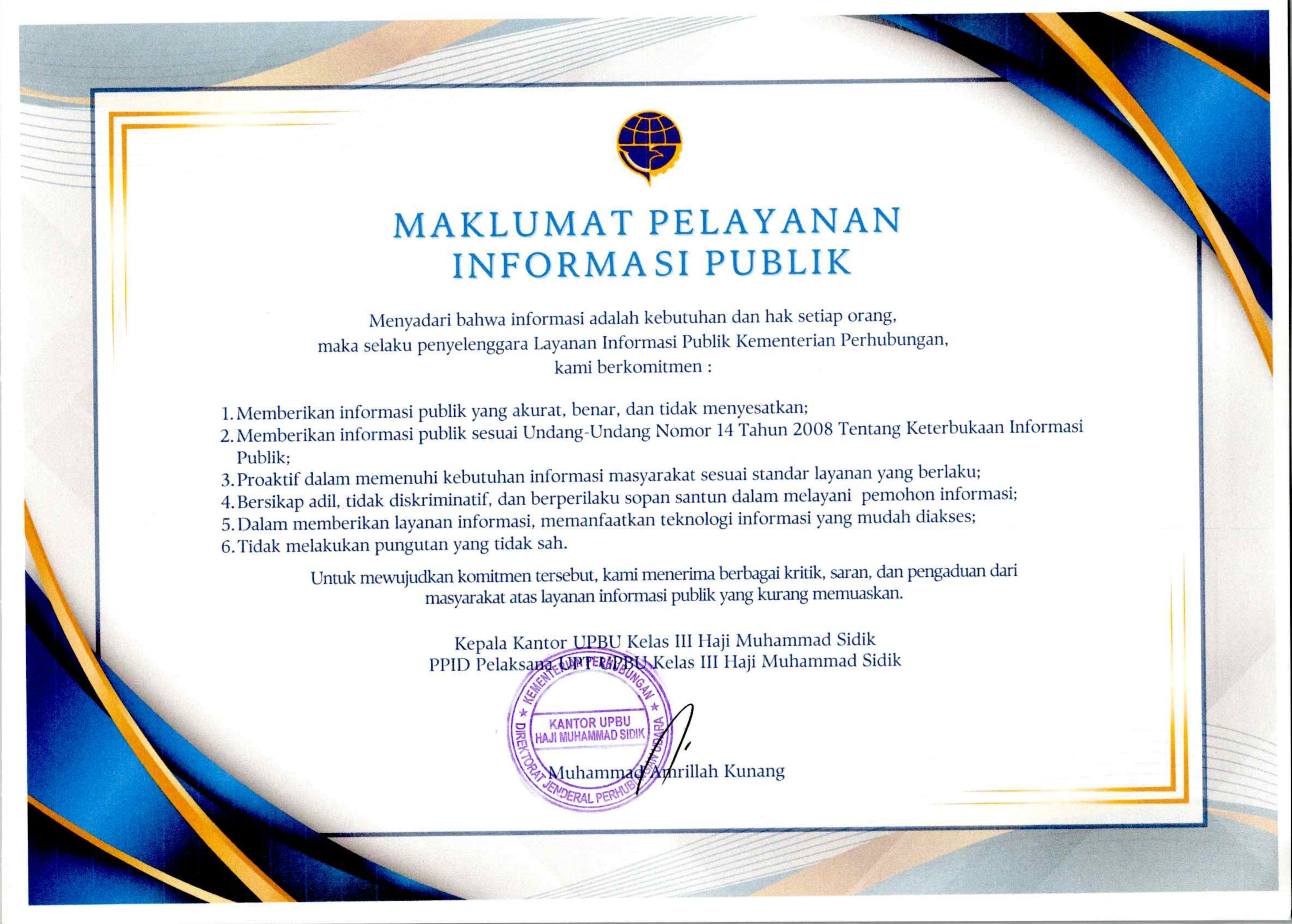 Maklumat Pelayanan
